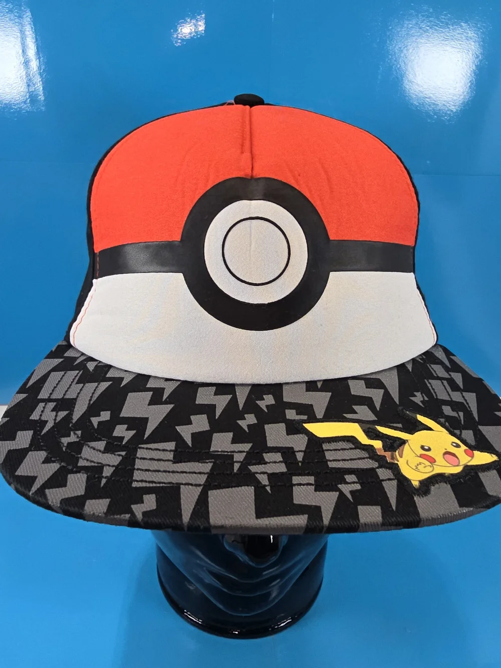 Pokemon Pokeball Pikachu Youth Snapback Flat Bill Hat OSFM